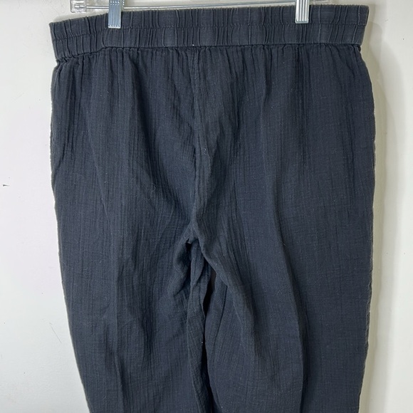 EILEEN FISHER Black Cropped Organic Cotton Pull-On Pants Size Large - Picture 13 of 16